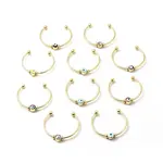 Lampwork Evil Eye Beaded Open Cuff Bangle