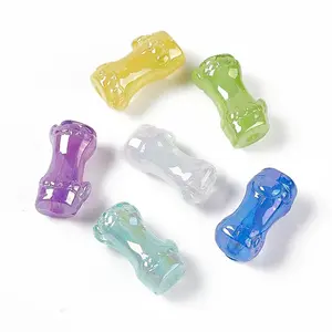 UV Plating Rainbow Iridescent Acrylic Beads