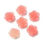 Synthetic Coral Dyed Carved Beads