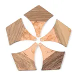 Transparent Resin & Walnut Wood Pendants
