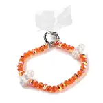 Alloy & Glass & Acrylic Beads Mobile Straps