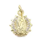 Brass Micro Pave Cubic Zirconia Pendants