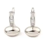 Brass with Cubic Zirconia Hoop Earrings