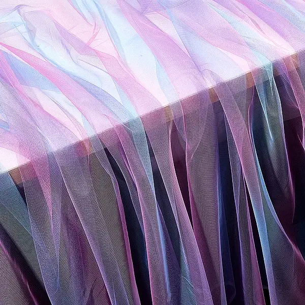 Rainbow Color Polyester Mesh Fabric