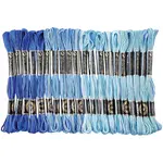 20 Skeins 4 Colors 6-Ply Polyester Embroidery Floss