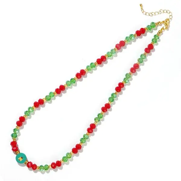 Christmas Glass Seed Beaded Necklaces