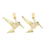 Brass Micro Pave Clear Cubic Zirconia Pendants