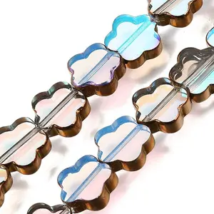 Electroplated Transparent Glass Beads Strands