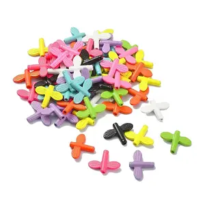 Spray Painted Alloy Beads