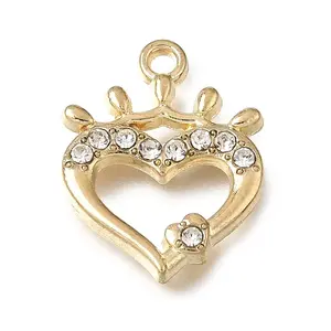 Alloy Micro Pave Clear Cubic Zirconia Pendants
