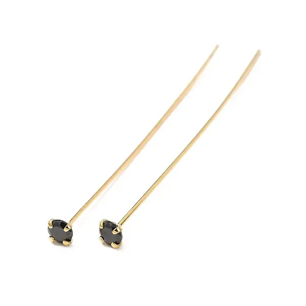 Brass Micro Pave Cubic Zirconia Stud Earring Findings