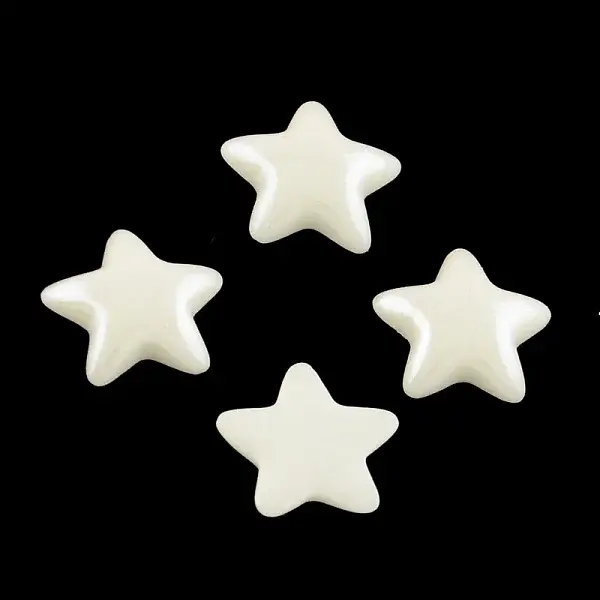 Pearlized Plated Opaque Glass Cabochons