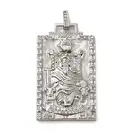 Brass Micro Pave Cubic Zirconia Pendants with Enamel