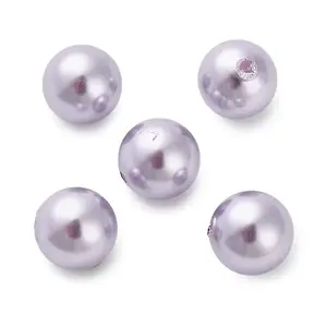 Baking Paint Pearlized Glass Pearl Round Beads