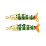 Brass Micro Pave Cubic Zirconia Enamel Pendants