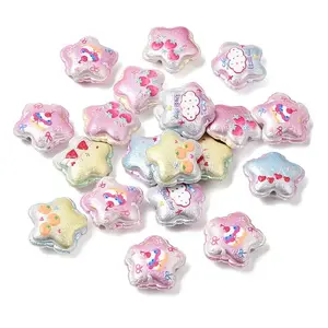 Printed CCB Plastic Beads