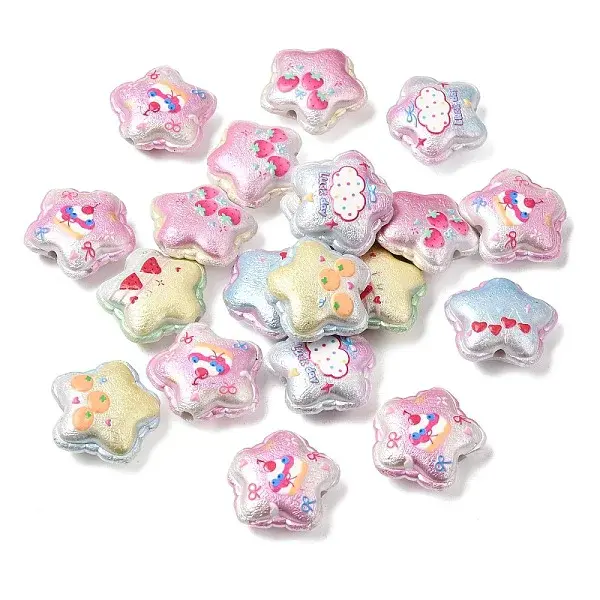 Printed CCB Plastic Beads