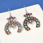 Alloy Synthetic Turquoise Dangle Earrings for Women