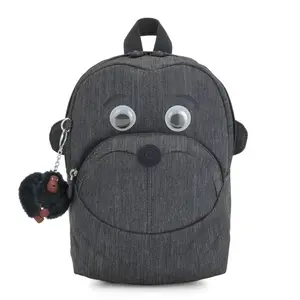 KIPLING Batoh 'Back To School Faster'  sivá melírovaná / čierna