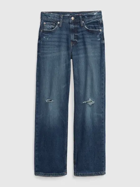 GAP Dětské Džíny Loose indigo - Holky