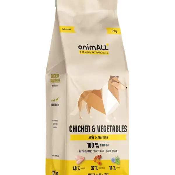 animALL Chicken&Vegetables granule pro psy 12 kg