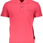 Pánské růžové polokošilové tričko Napapijri