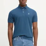 Bavlněné polo tričko Hackett London pánské, tmavomodrá barva, HM5600001