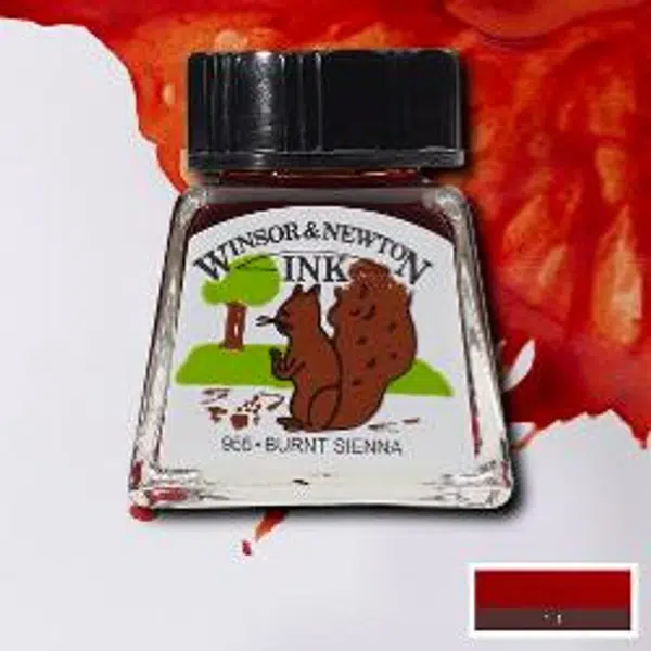 Tuš Winsor Newton 14ml – 074 siena pálená