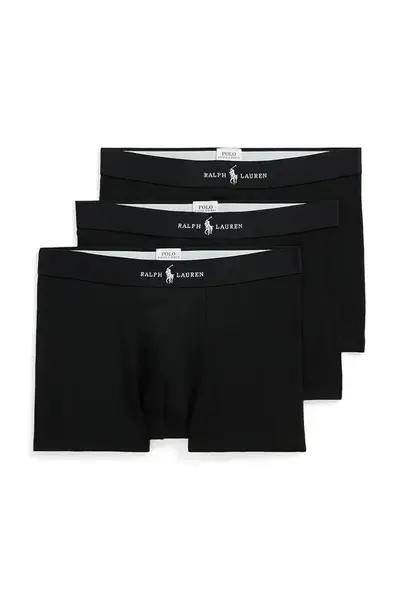 Boxerky Polo Ralph Lauren 3-pack pánské, černá barva, 714965507