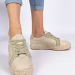 Gemre Green women's lace-up espadrilles Malsi
