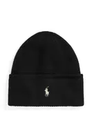 Vlněná čepice Polo Ralph Lauren černá barva, 455954355