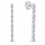 Brilio Silver Luxusní stříbrné visací náušnice se zirkony EA1191W