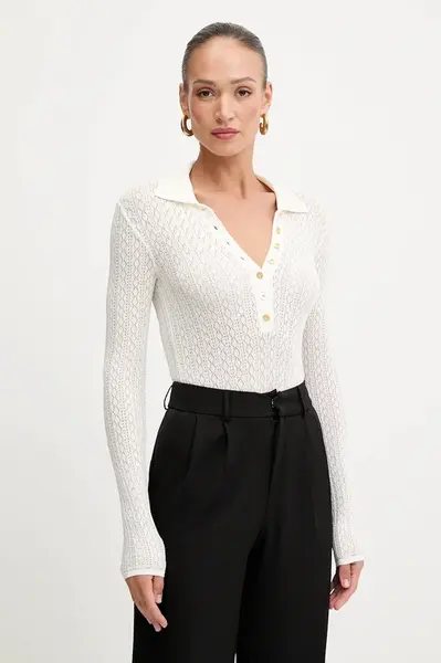 Body Elisabetta Franchi dámské, béžová barva, BK66T51E3