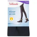 Černé dámské zimní hřejivé punčochové kalhoty 100 DEN Bellinda Winter