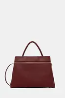 Kožená kabelka Twinset vínová barva, 252TD8260