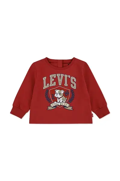 Dětské bavlněné tričko s dlouhým rukávem Levi's LOGO BULLDOG CREST TEE