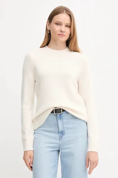 Vlněný svetr Barbour dámský, béžová barva, LKN1666