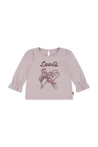 Levi's  Dětské bavlněné tričko s dlouhým rukávem  LS KNOT FRONT KNIT TOP