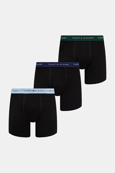 Boxerky Tommy Hilfiger 3-pack pánské, tmavomodrá barva, UM0UM02765
