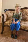 Dětské bavlněné tepláky Tinycottons CONTRAST SWEATPANT modrá barva, AW25-257