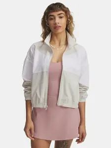Under Armour UA Rival Woven Jacket-WHT - Ladies