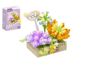 Stavebnice mini KOCO Květinové aranžmá sukulentů 295ks