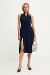 Šaty Answear.LAB tmavomodrá barva, midi
