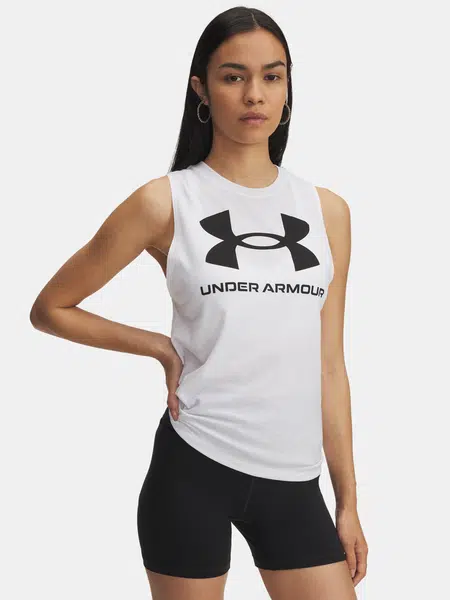 Dámské tílko Under Armour UA Logo Tank-WHT - Dámské