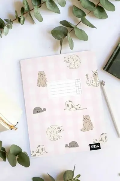 Sešit se čtverečky (12 listů) - kočky