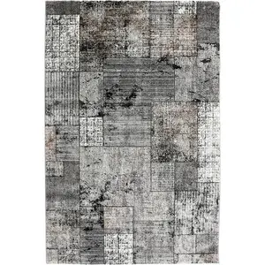 Novel TKANÝ KOBEREC, 200/290 cm šedá, černá