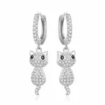 Beneto Něžné stříbrné náušnice Kočičky AGUC2574D