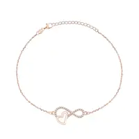 Brilio Silver Půvabný pozlacený náramek se zirkony BRC43R