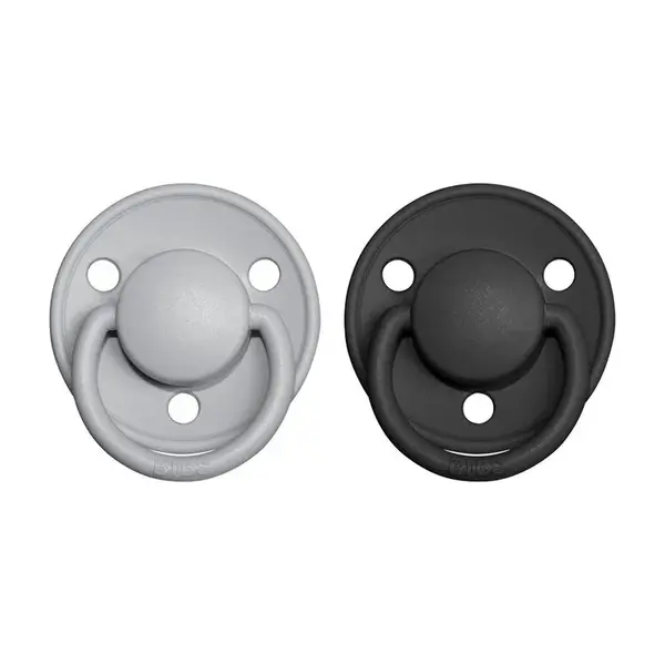 BIBS De Lux dudlíky z přírodního kaučuku 2 ks vel. 2 Cloud / Black