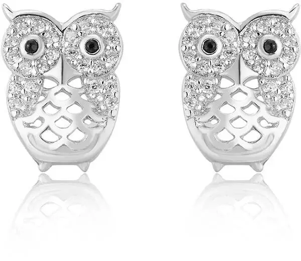 Beneto Stříbrné náušnice Sovičky AGUP1200